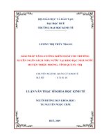 Giải pháp tăng cường kiểm soát chi thường xuyên ngân sách nhà nước tại kho bạc nhà nước huyện triệu phong, tỉnh quảng trị 