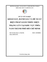KHẢO sát, ĐÁNH GIÁ và đề XUẤT BIỆN PHÁP GIẢM THIỂU HIỆN TRẠNG lún tại KHU vực PHÍA NAM THÀNH PHỐ hồ CHÍ MINH 