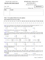 de kiem tra 1 tiet lan 3 dai so va giai tich 11 truong thpt nhon trach dong nai 