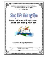 skkn làm thế nào để học sinh phát âm tiếng anh   tốt (thcs) 