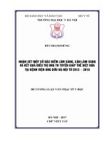 NHẬN xét một số đặc điểm lâm SÀNG, cận lâm SÀNG và kết QUẢ điều TRỊ UNG THƯ TUYẾN GIÁP THỂ BIỆT hóa tại BỆNH VIỆN UNG bướu hà nội từ 2012 – 2016 