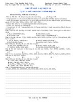 Chuyên đề 1  sự điện li   tự luận