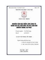 NGHIÊN cứu đặc điểm lâm SÀNG và ĐÁNH GIÁ kết QUẢ điều TRỊ rò LUÂN NHĨ NHIỄM TRÙNG tái PHÁT 