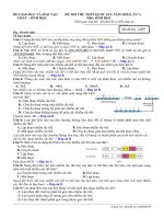 ĐA đề THI THỬ CHẤT   SINH học lần 7 