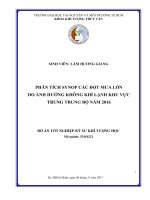 Phân tích synop các đợt mưa lớn ở khu vực trung trung bộ do ảnh hưởng của KKL trong năm 2016 