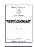 NGHIÊN cứu đặc điểm và điễn BIẾN TOAN CHUYỂN hóa ở BỆNH NHÂN NGỘ độc cấp METHANOL và ETHANOL tại TRUNG tâm CHỐNG độc, BỆNH VIỆN BẠCH MAI 