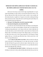 TRÌNH bày hệ THỐNG KIỂM SOÁT nội bộ và ĐÁNH GIÁ hệ THỐNG KIỂM SOÁT nội bộ TRONG báo cáo tài CHÍNH 