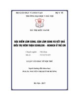 ĐẶC điểm lâm SÀNG, cận lâm SÀNG và kết QUẢ điều TRỊ VIÊM THẬN SCHOLEIN – HENOCH ở TRẺ EM 