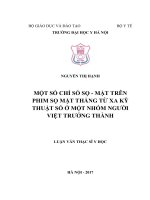 MỘT số CHỈ số sọ   mặt TRÊN PHIM sọ mặt THẲNG từ XA kỹ THUẬT số ở một NHÓM NGƯỜI VIỆT TRƯỞNG THÀNH 