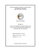 Xây dựng WebGIS thể hiện thông tin chất lượng môi trường không khí ở thành phố hồ chí minh 