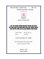 GIÁ TRỊ THANG ĐIỂM DRAGON TRONG DỰ ĐOÁN KẾT QUẢ ĐIỀU TRỊ NHỒI MÁU NÃO CẤP BẰNG THUỐC TIÊU HUYẾT KHỐI ALTEPLASE ĐƯỜNG TĨNH MẠCH