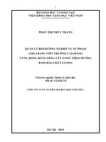 Quản lý bồi dưỡng nghiệp vụ sư phạm cho giảng viên trường cao đẳng nghề vùng Đồng Bằng Sông Cửu Long theo hướng đảm bảo chất lượng tt