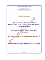 Phát triển làng nghề bánh bún, hủ tíu mỹ tho   thành phố mỹ tho, tỉnh tiền giang 