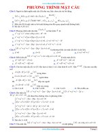 www thuvienhoclieu com 80 cau trac nghiem PHUONG TRINH MAT CAU co dap an 