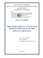 Thiết kế hệ thống xử lý nước thải sinh hoạt cho chung cư hiệp thành 3 công suất 280m3ngđ 