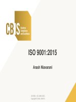 ISO 9001  ISO 140001 2015 version training documents