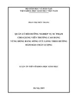 Quản lý bồi dưỡng nghiệp vụ sư phạm cho giảng viên trường cao đẳng nghề vùng Đồng Bằng Sông Cửu Long theo hướng đảm bảo chất lượng