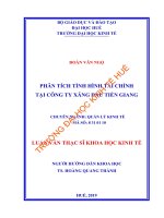 Phân tích tình hình tài chính tại công ty xăng dầu tiền giang 