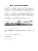 Quản lý vận hành nhà chung cư tại PSA 