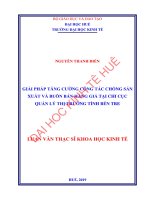 Giải pháp tăng cường công tác chống sản xuất và buôn bán hàng giả tại chi cục quản lý thị trường tỉnh bến tre 