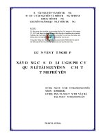Xây dựng cơ sở dữ liệu GIS phục vụ quản lý tài nguyên nước mặt tỉnh phú yên 