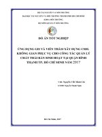 Ứng dụng GIS và viễn thám xây dựng CSDL không gian phục vụ cho công tác quản lý chất thải rắn sinh hoạt tại quận bình thạnh TP HCM năm 2017 