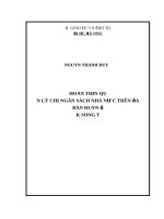 Hoàn thiện quản lý chi ngân sách nhà nước trên địa bàn huyện đắk song tỉnh đắk nông 