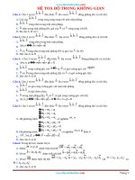 www thuvienhoclieu com 70 cau trac nghiem HE TOA DO TRONG KG có dap an 