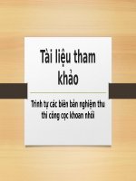 Các bước nghiệm thu cọc khoan nhồi