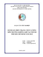 Đánh giá hiện trạng chất lượng môi trường không khí tại thành phố hồ chí minh năm 2015 