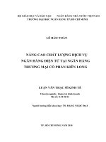 Nâng cao chất lượng dịch vụ ngân hàng điện tử tại ngân hàng thương mại cổ phần kiên long 
