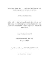 Các nhân tố ảnh hưởng đến khả năng trả nợ vay đúng hạn của nông hộ tại ngân hàng thương mại cổ phần đầu tư và phát triển việt nam   chi nhánh đồng tháp 