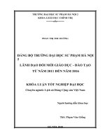 Đảng bộ trường đại học sư phạm hà nội 2 lãnh đạo đổi mới giáo dục   đào tạo từ năm 2011 đến năm 2016 