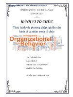 Thực hành các phương pháp nghiên cứu hành vi cá nhân trong tổ chức