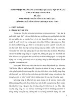 SKKN : MỘT số BIỆN PHÁP NÂNG CAO HIỆU QUẢGIÁO DỤC KỸ NĂNG SỐNG CHO HỌC SINH THCS