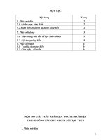 skkn một số GIẢI PHÁP GIÁO dục học SINH cá BIỆT TRONG CÔNG tác CHỦ NHIỆM lớp tại THCS