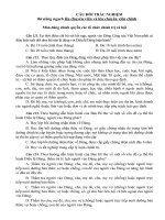 Bộ câu hỏi trắc nghiệm thi chuyên viên chính