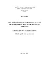 Phát triển kĩ năng so sánh cho trẻ 5 – 6 tuổi trong hoạt động hình thành biểu tượng hình dạng 