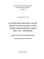 Lựa chọn trò chơi nâng cao sức mạnh cơ chân cho trẻ 4   5 tuổi tại trường mầm non phúc thắng   phúc yên   vĩnh phúc 