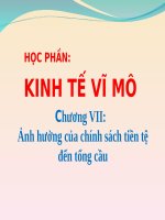 Bai giang kinh tế vĩ mô   chuong 7  ảnh hưởng của chính sách tiền tệ đến tổng cầu