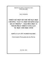 Thiết kế một số chủ đề dạy học chương sắt và một số kim loại quan trọng   SGK hóa học 12 nhằm phát triển năng lực tự học cho học sinh 