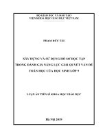 Xây dựng và sử dụng hồ sơ học tập trong đánh giá năng lực giải quyết vấn đề toán học của học sinh lớp 9