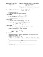 De thi HSG huyen toan 8 (lân 2) 2013  2014