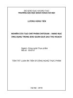 Nghiên cứu tạo chế phẩm chitosan – nano bạc ứng dụng trong bảo quản quả sau thu hoạch tt 