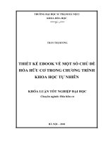 Thiết kế ebook về một số chủ đề hóa hữu cơ trong chương trình khoa học tự nhiên 