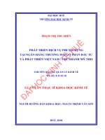 Phát triển dịch vụ phi tín dụng tại ngân hàng thương mại cổ phần đầu tư và phát triển việt nam   chi nhánh mỹ tho 