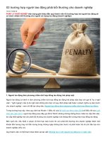 03 trường hợp người lao động phải bồi thường cho doanh nghiệp