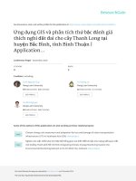 Ứng dụng GIS và phân tích thứ bậc đánh giá thích nghi đất đai cho cây thanh long tại huyện bắc bình, tỉnh bình thuận 