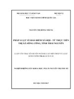 Pháp luật về bảo hiểm xã hội   từ thực tiễn thị xã sông công tỉnh thái nguyên 