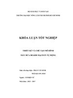 THIẾT KẾ VÀ CHẾ TẠO MÔ HÌNH MÁY RỬA BOARD MẠCH IN TỰ ĐỘNG